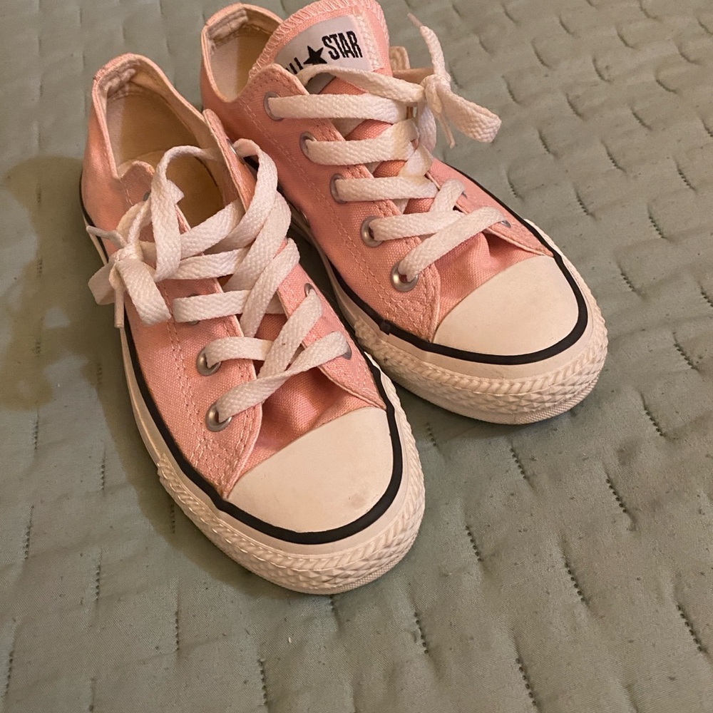 Converse Pink Canvas Sneakers with White Accents